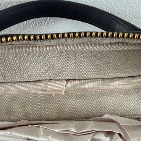 Ted Baker Black TIA Mini Zip Top Handle Crossbody Bag with Gold Accents - Picture 9 of 12